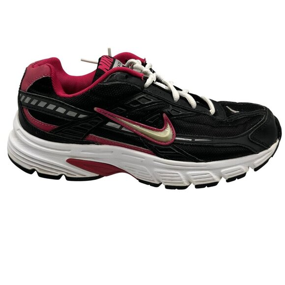 Nike Initiator Womens 8.5 Running Walking Shoes Black Pink Athleisure Sneaker - Picture 10 of 14